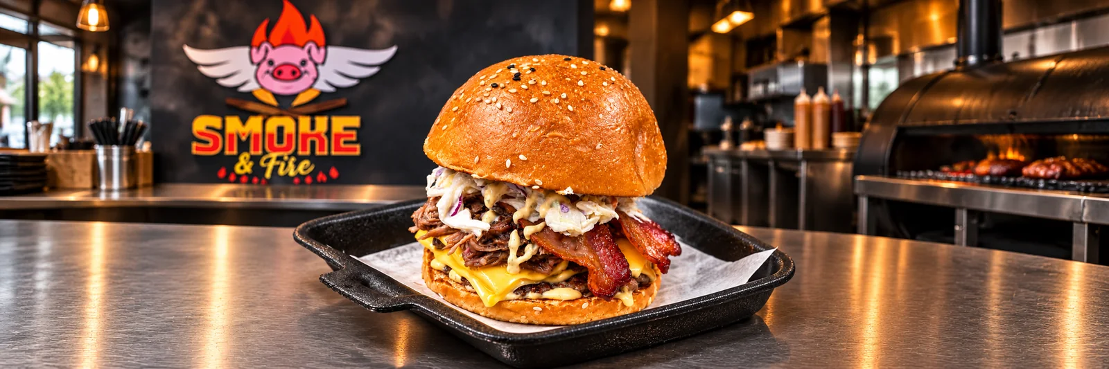 Smoke smash burger
